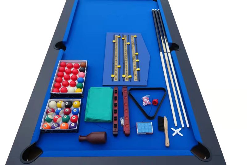 DELIVERY - 7FT POOL TABLE SNOOKER BILLIARD TABLE WITH DINING TABLE TOP