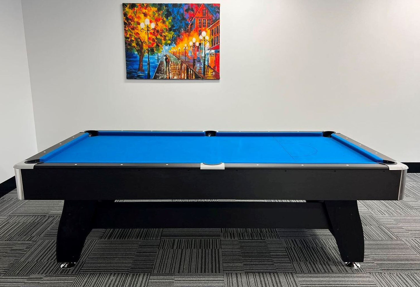 PUB SIZE POOL TABLE 8FT SNOOKER BILLIARD TABLE 25MM TABLE TOP WITH BALL RETURN