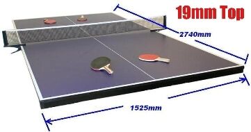 POOL TABLE 8FT SNOOKER BILLIARD TABLE  25mm TABLE TOP - WITH FULL SIZE TABLE TENNIS TOP